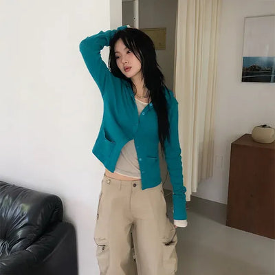 Bloom Punching Hooded Cardigan