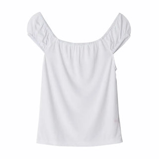 Shirred Puff Slim Sleeveless Top