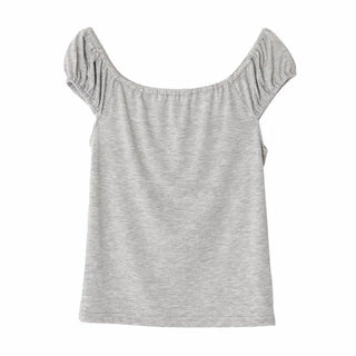 Shirred Puff Slim Sleeveless Top