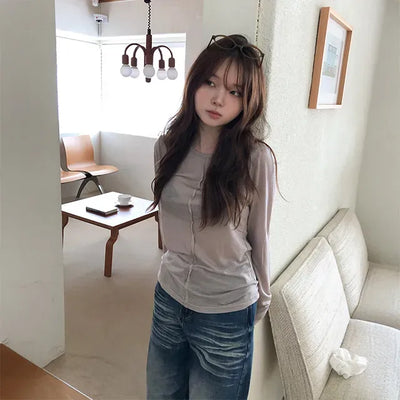 Os Pintuck Embroidered Long Sleeve