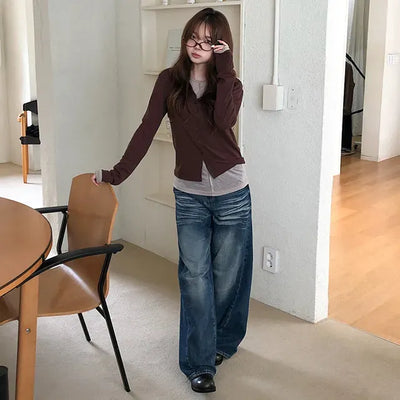 Cat's Wash Full Wide Jeans