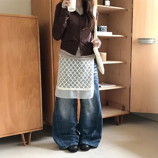 Cat's Wash Full Wide Jeans