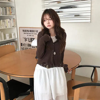 Wave Punching Cardigan