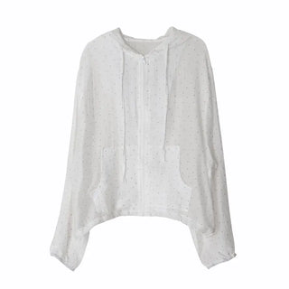 See-through Mini Heart Frill Windbreaker