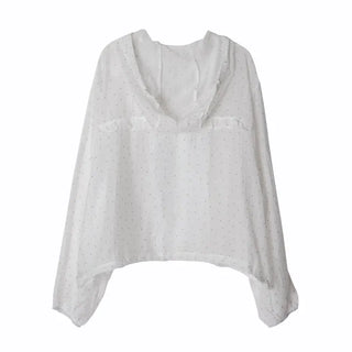 See-through Mini Heart Frill Windbreaker