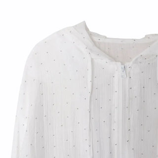 See-through Mini Heart Frill Windbreaker