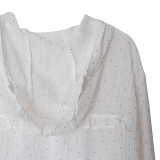 See-through Mini Heart Frill Windbreaker