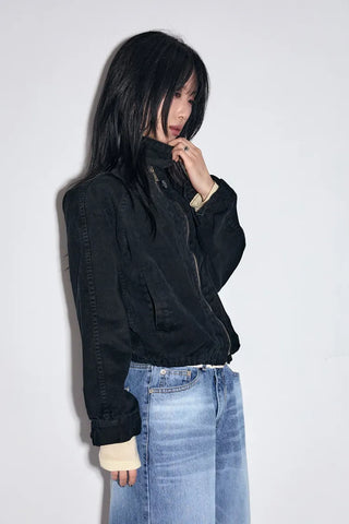 Weathered Washed Short Jacket