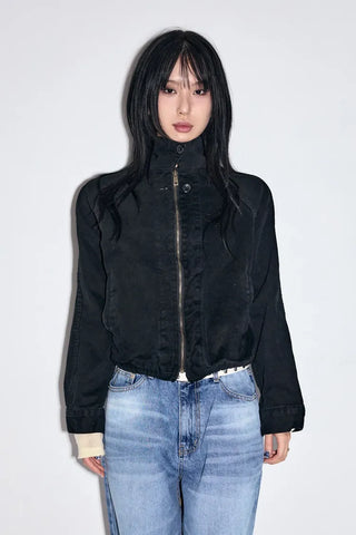 Weathered Washed Short Jacket