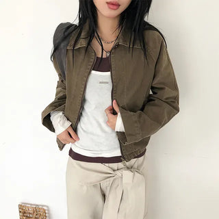Weathered Washed Short Jacket