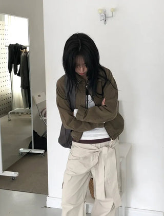 Weathered Washed Short Jacket