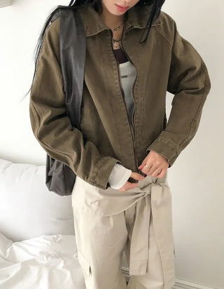 Weathered Washed Short Jacket