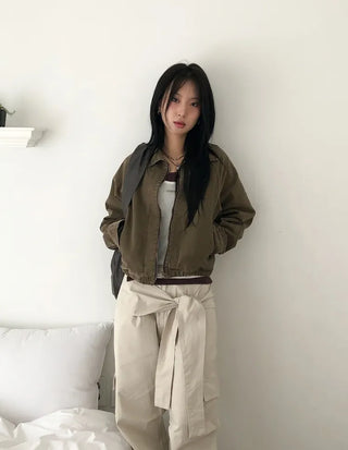 Weathered Washed Short Jacket