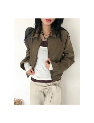 Weathered Washed Short Jacket