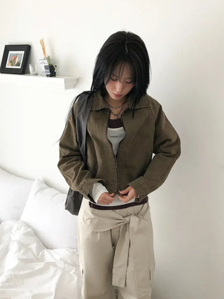Weathered Washed Short Jacket