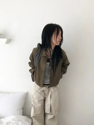 Weathered Washed Short Jacket