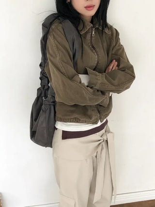 Weathered Washed Short Jacket