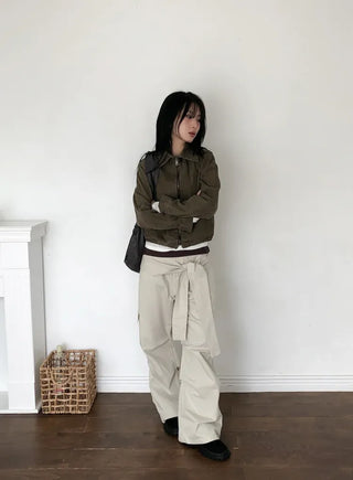 Weathered Washed Short Jacket