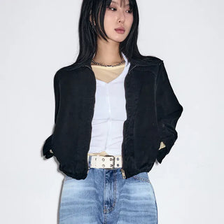 Weathered Washed Short Jacket