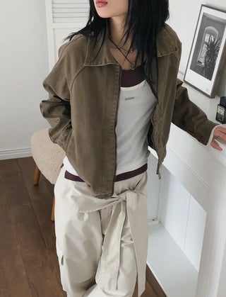 Weathered Washed Short Jacket