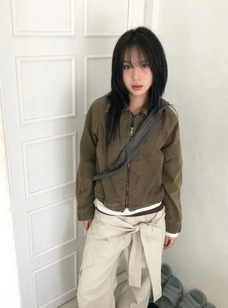 Weathered Washed Short Jacket