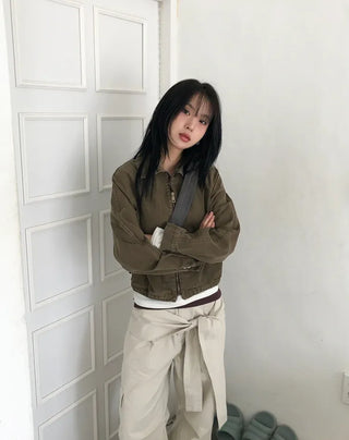 Weathered Washed Short Jacket