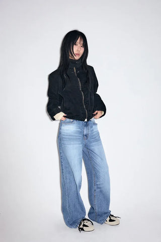 Weathered Washed Short Jacket