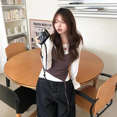 Dia Double Color Block Long Sleeve