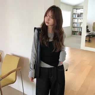 Dia Double Color Block Long Sleeve
