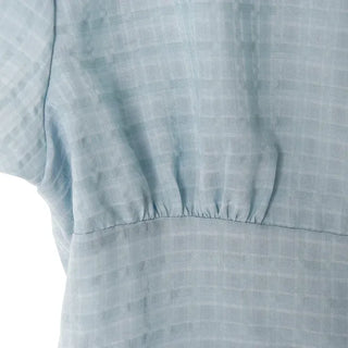 Shirred Check Shirt Blouse