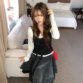 Velvet Asymmetrical Midi Skirt
