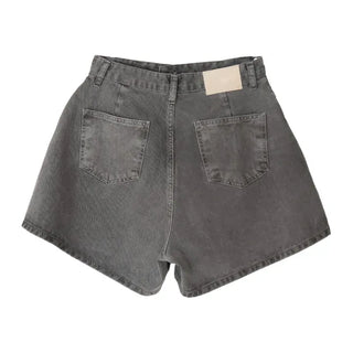 Pigment Washed A-Line Short Denim Pants