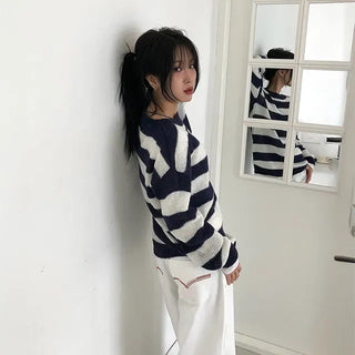 Color Stitch Wide Pants