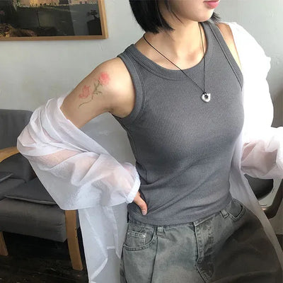 Daily U-neck Ribbed Sleeveless