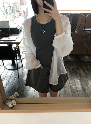 Daily U-neck Ribbed Sleeveless