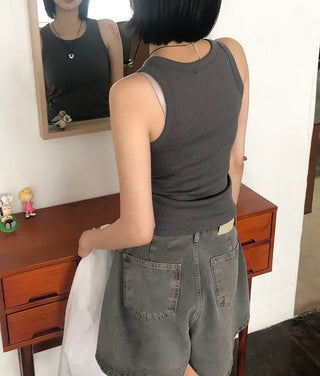 Daily U-neck Ribbed Sleeveless