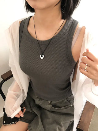Daily U-neck Ribbed Sleeveless