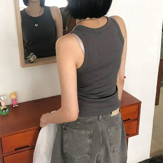 Daily U-neck Ribbed Sleeveless
