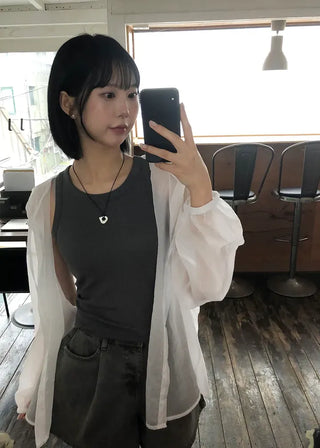Daily U-neck Ribbed Sleeveless