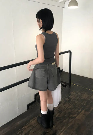Daily U-neck Ribbed Sleeveless
