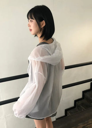 See-through Over-the-Face Windbreaker