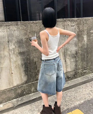 Boston U-neck Knit Strap Sleeveless