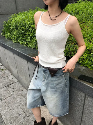 Boston U-neck Knit Strap Sleeveless