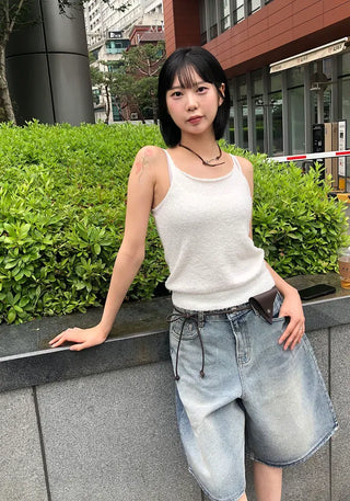 Boston U-neck Knit Strap Sleeveless