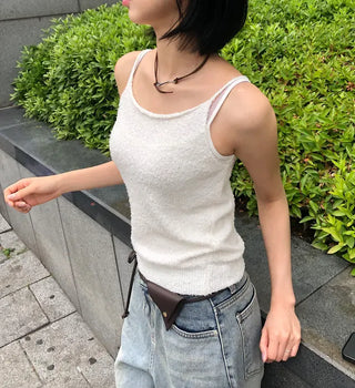 Boston U-neck Knit Strap Sleeveless