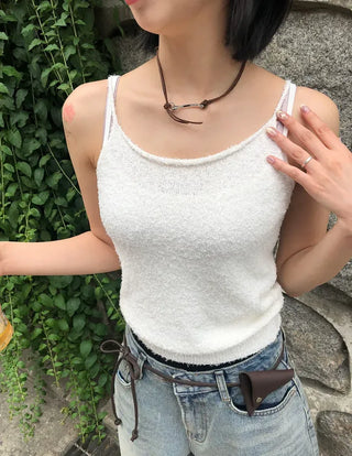 Boston U-neck Knit Strap Sleeveless