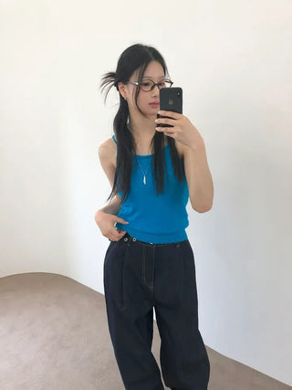 Boston U-neck Knit Strap Sleeveless