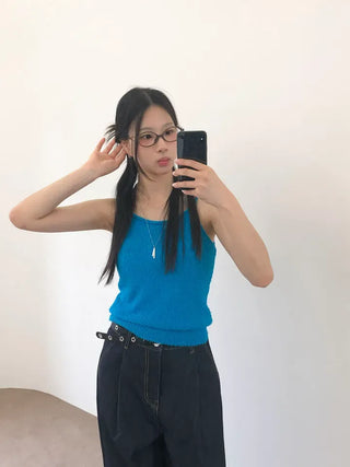 Boston U-neck Knit Strap Sleeveless