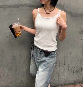 Boston U-neck Knit Strap Sleeveless