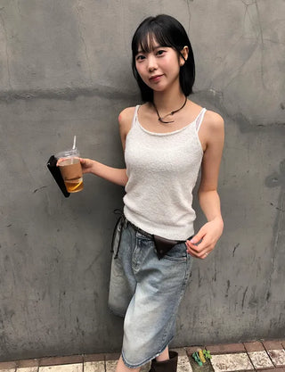 Boston U-neck Knit Strap Sleeveless